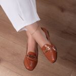 Mocassim Detalhe Fivela Diferente Super Confortável    Codigo 416. caramelo