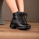 Bota Coturno Zíper Viés Forma Normal  Codigo 267.