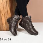 BOTA CANO CURTO COURO SOLA RETA + ZÍPER   ‼FORMA PADRÃO   💻DT0052 café