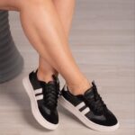 Tênis 2 Faixas  Codigo 3106 preto
