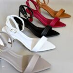 SANDALIA BICO FOLHA COM SALTO TAÇA