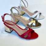 _SANDALIA EM X COM SALTO EM DOURADO_